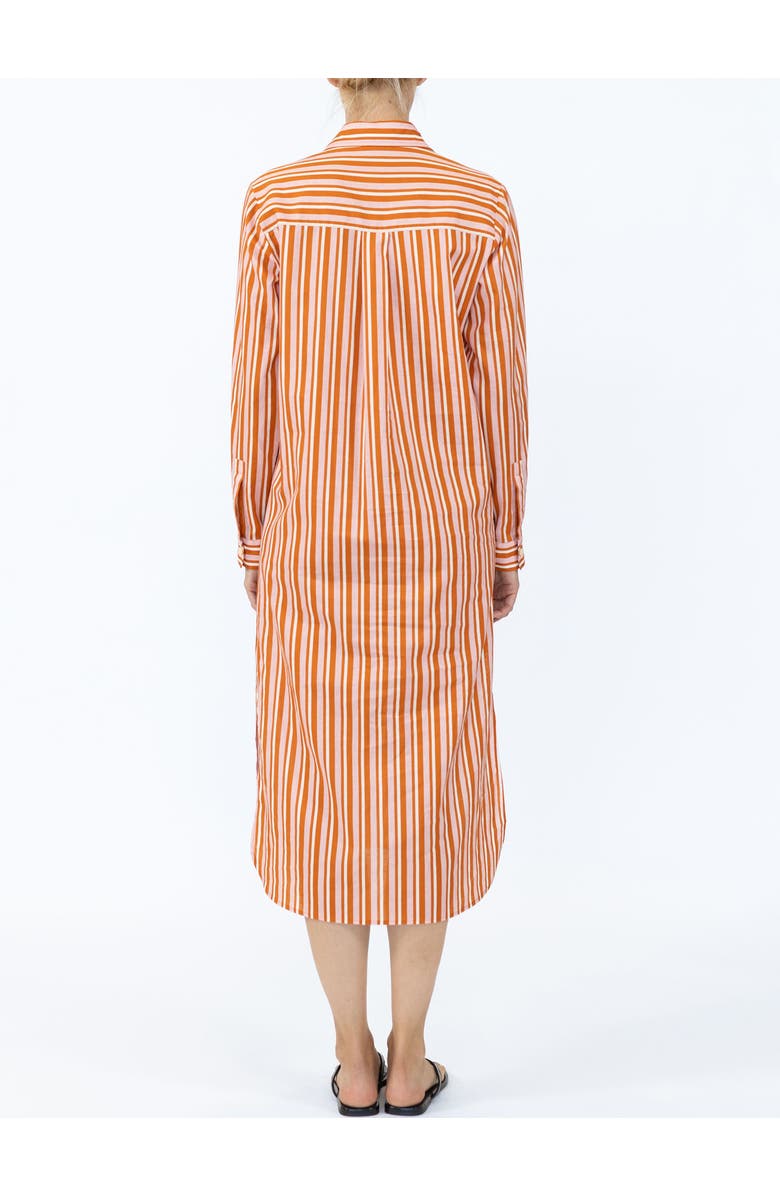 Callas Milano Elissa Long shirtdress, Alternate, color, Pink/Brown