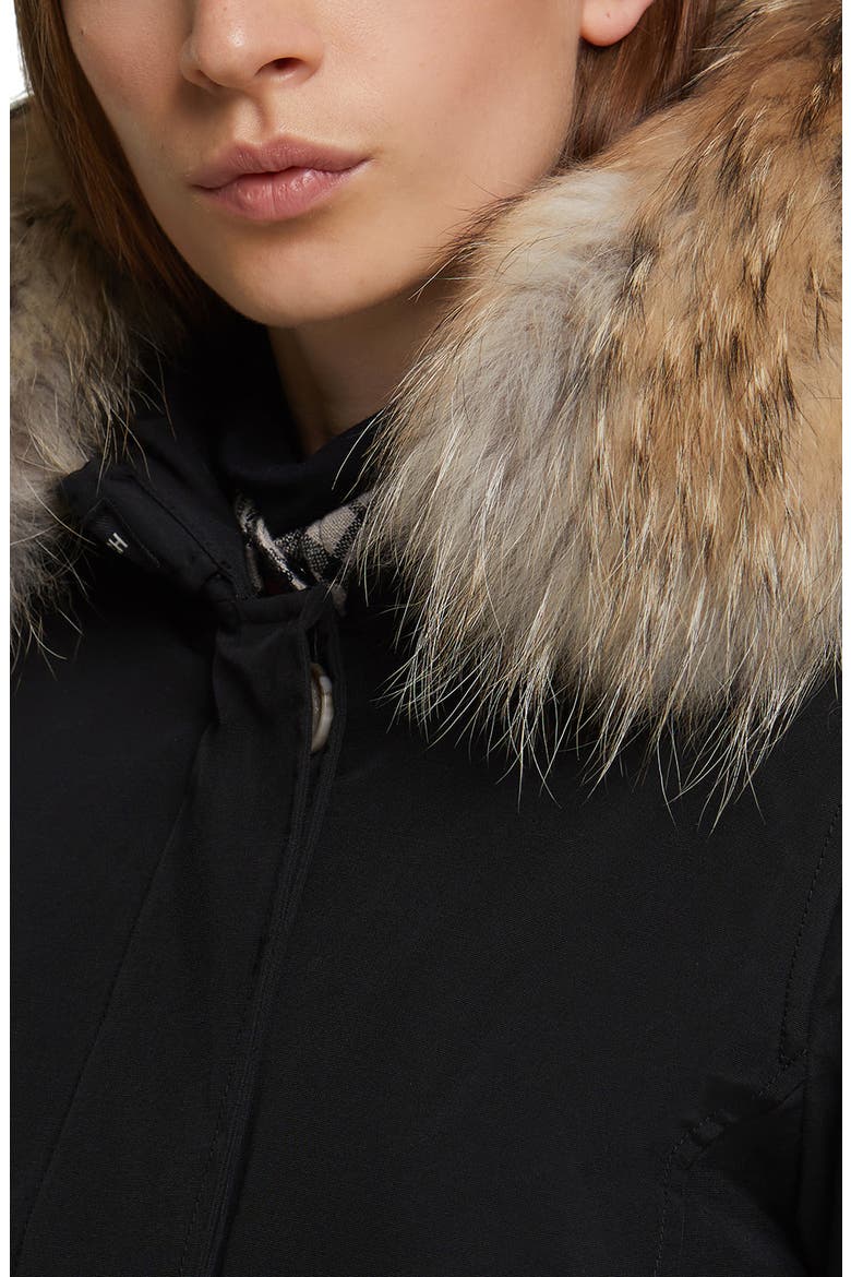 Arctic Down Parka with Genuine Coyote Fur Trim, Alternate, color, BLACK
