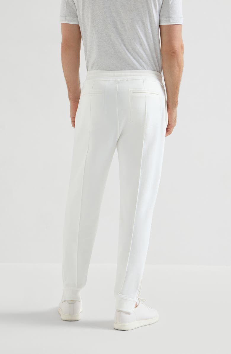 Brunello Cucinelli Trousers with crête, Alternate, color, Off-White