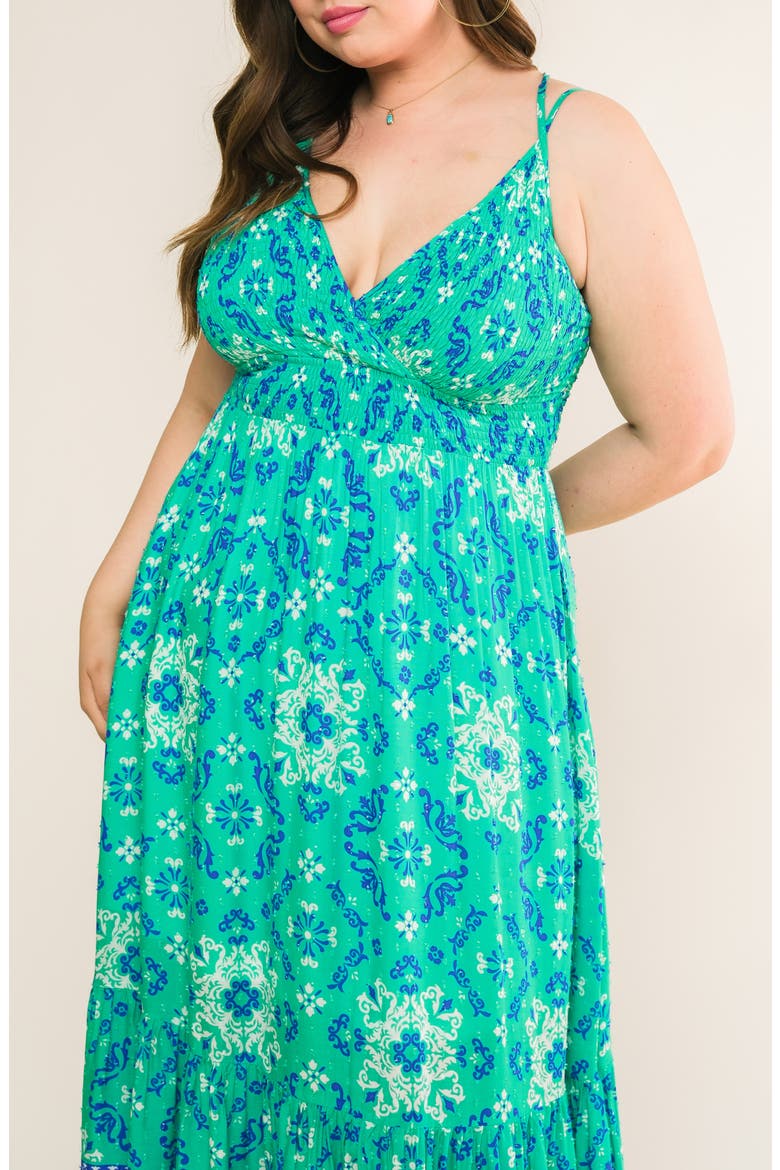 Print Maxi Dress, Alternate, color, JADE