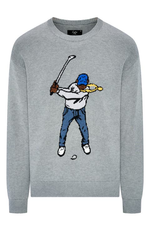 Swingman Intarsia Crewneck Sweater