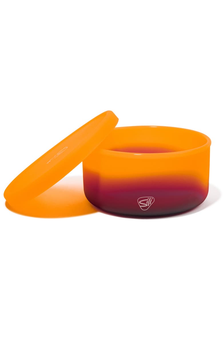 Silipint Silicone 30oz Lidded Bowls 2 Pack Sun Storm, Alternate, color, Orange