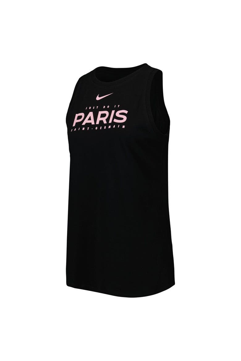 Women's Nike Black Paris Saint-Germain Lockup Tomboy Performance Tank Top, Alternate, color, Black