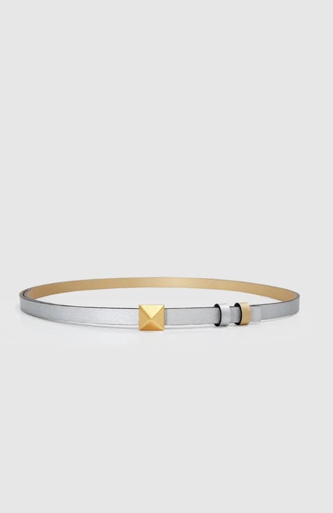 Cleopatra Pyramid Stud Leather Belt