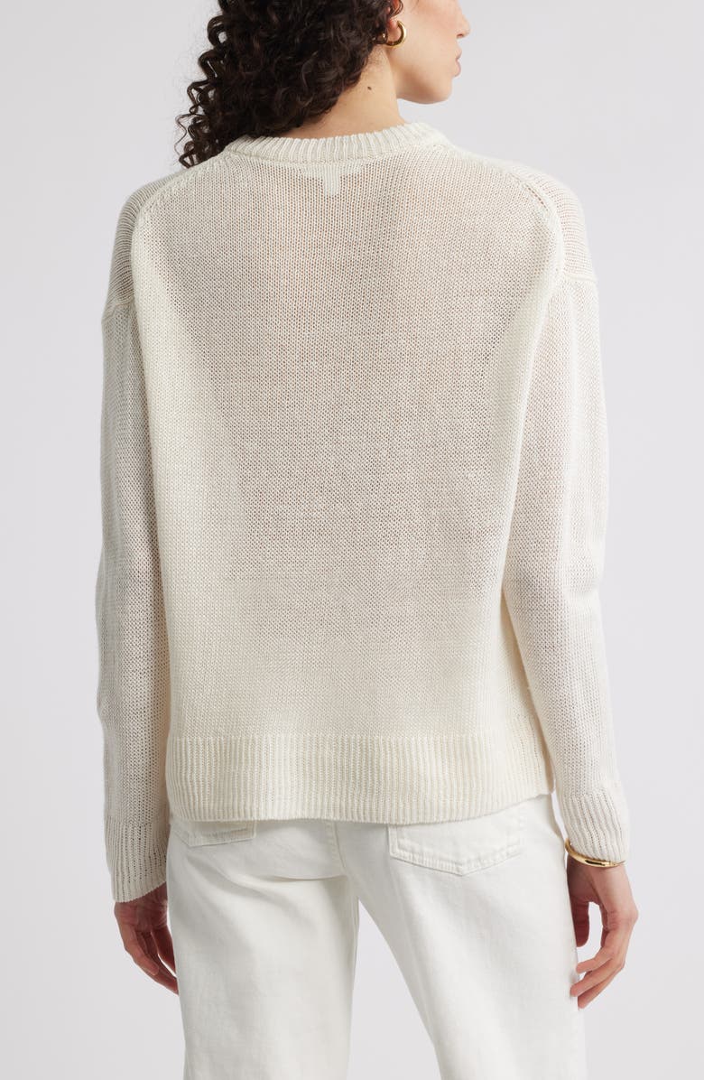 Nordstrom Open Knit Linen Sweater, Alternate, color, Ivory Tofu