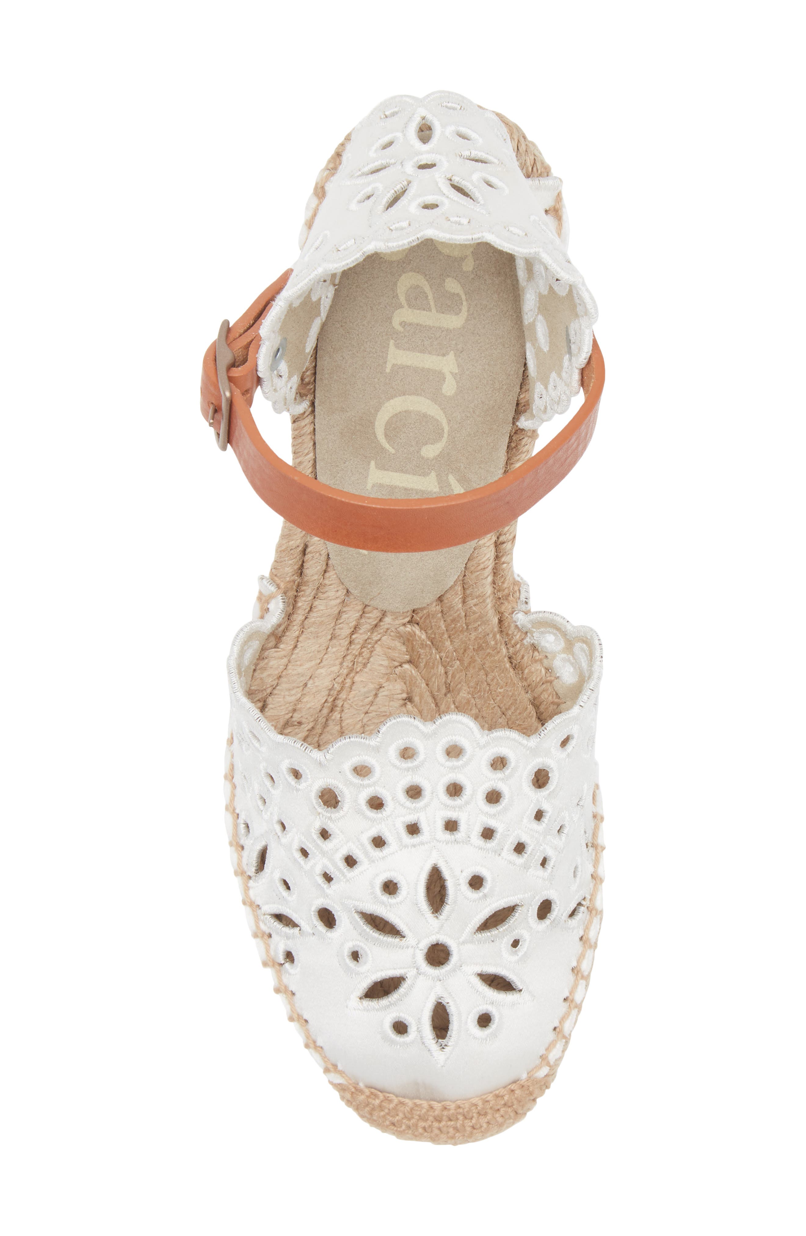 Pedro Garcia Olen Espadrille Wedge Pump, Alternate, color, Meringue Satin