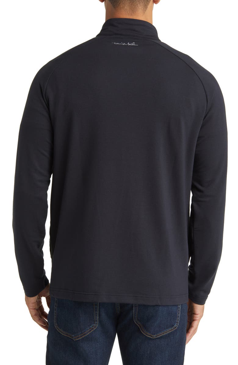 TravisMathew Valiant Quarter Zip Pullover, Alternate, color, Black