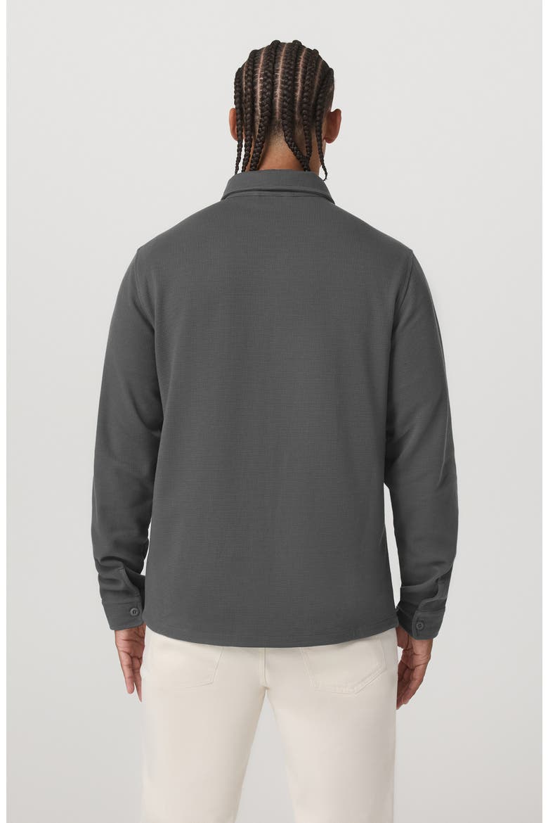 Waffle Shirt Jacket, Alternate, color, DARK PEWTER