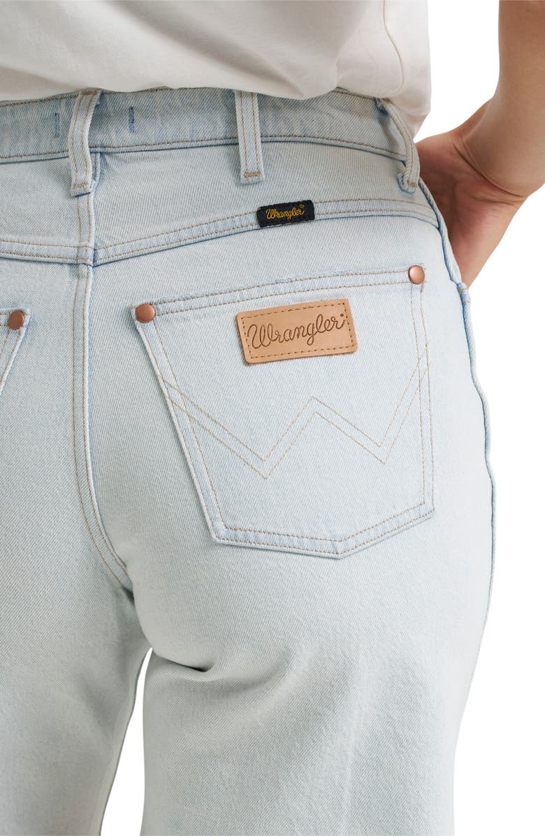 Wrangler Cowboy Cutoff Denim Longline Shorts, Alternate, color, 