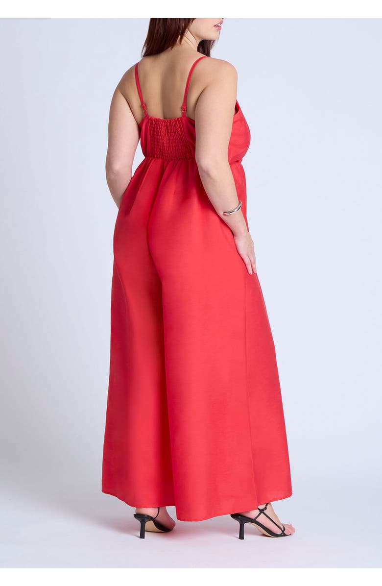 ELOQUII Wide Leg Jumpsuit, Alternate, color, Red