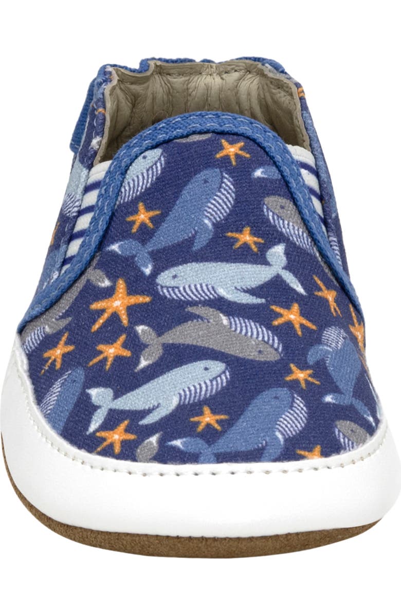 Robeez<sup>®</sup> Whale Tale Crib Shoe, Alternate, color, Dark Blue
