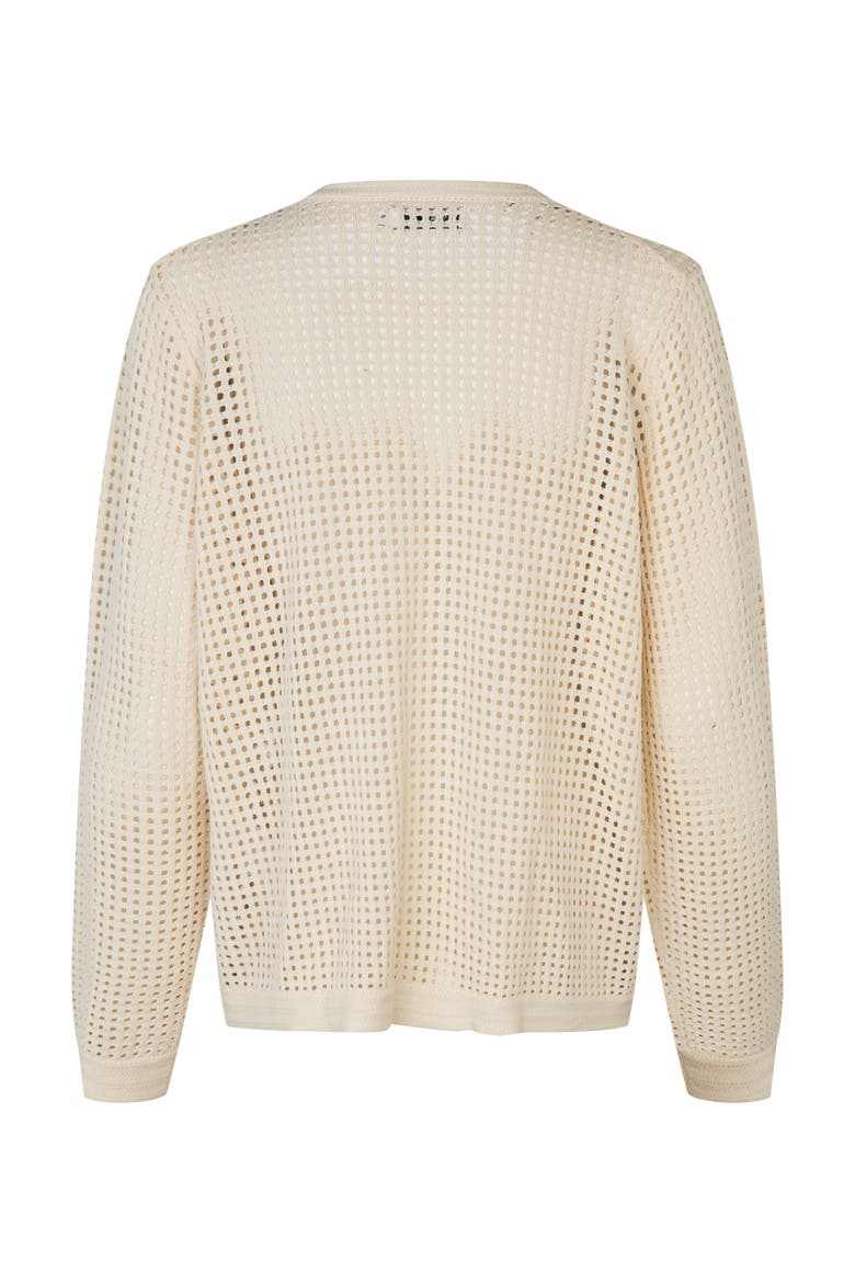 MaForavine Open Knit Sweater, Alternate, color, Whitecap