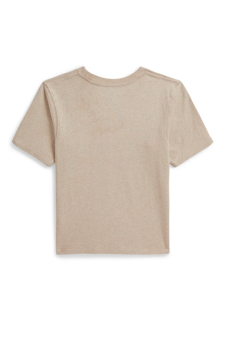 Kids' Embroidered American Flag Cotton T-Shirt, Alternate, color, EXPEDITION DUNE HEATHER