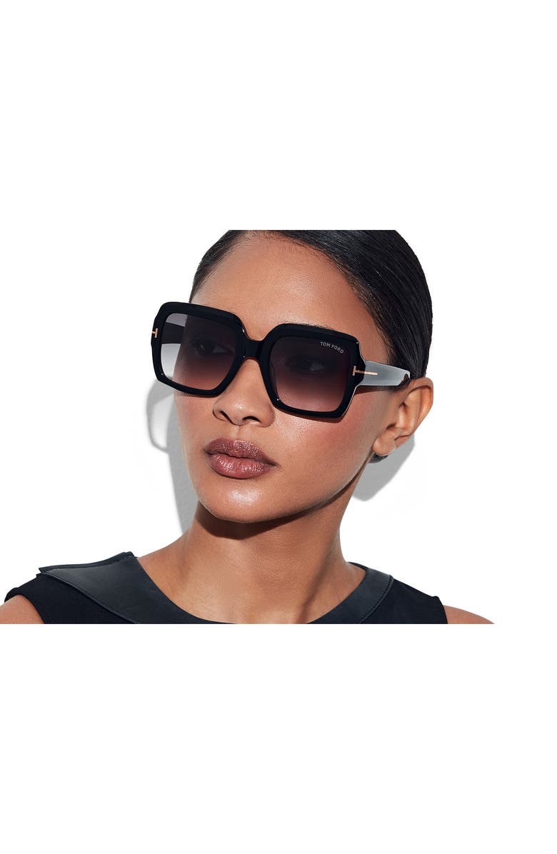 TOM FORD Kaya 54mm Square Sunglasses, Alternate, color, 