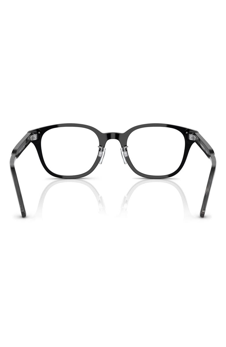 Emporio Armani 49mm Phantos Optical Glasses, Alternate, color, Black / Demo Lens