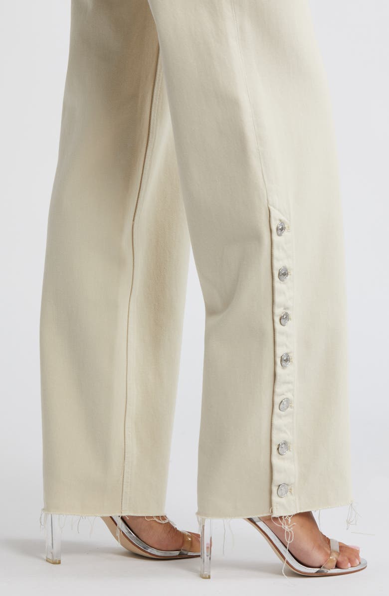 Mistress Rocks Side Button Detail High Waist Jeans, Alternate, color, Oat