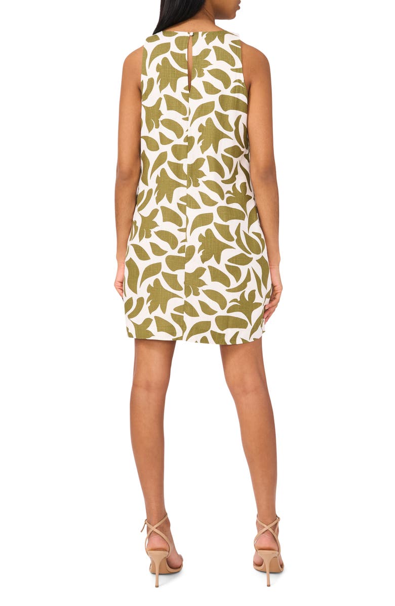 Halogen<sup>®</sup> Abstract Print Linen Blend Trapeze Minidress, Alternate, color, 