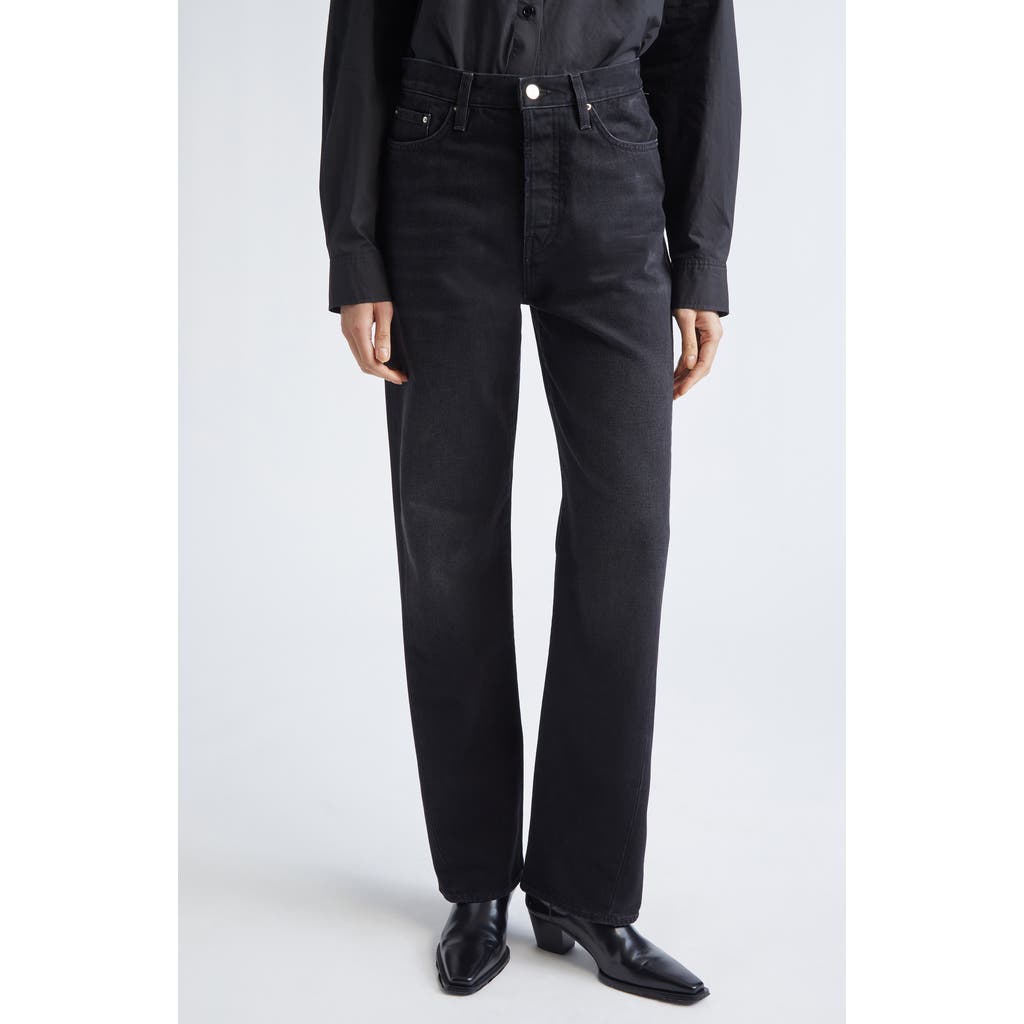 Totême Toteme Twisted Seam Organic Cotton Jeans In Black