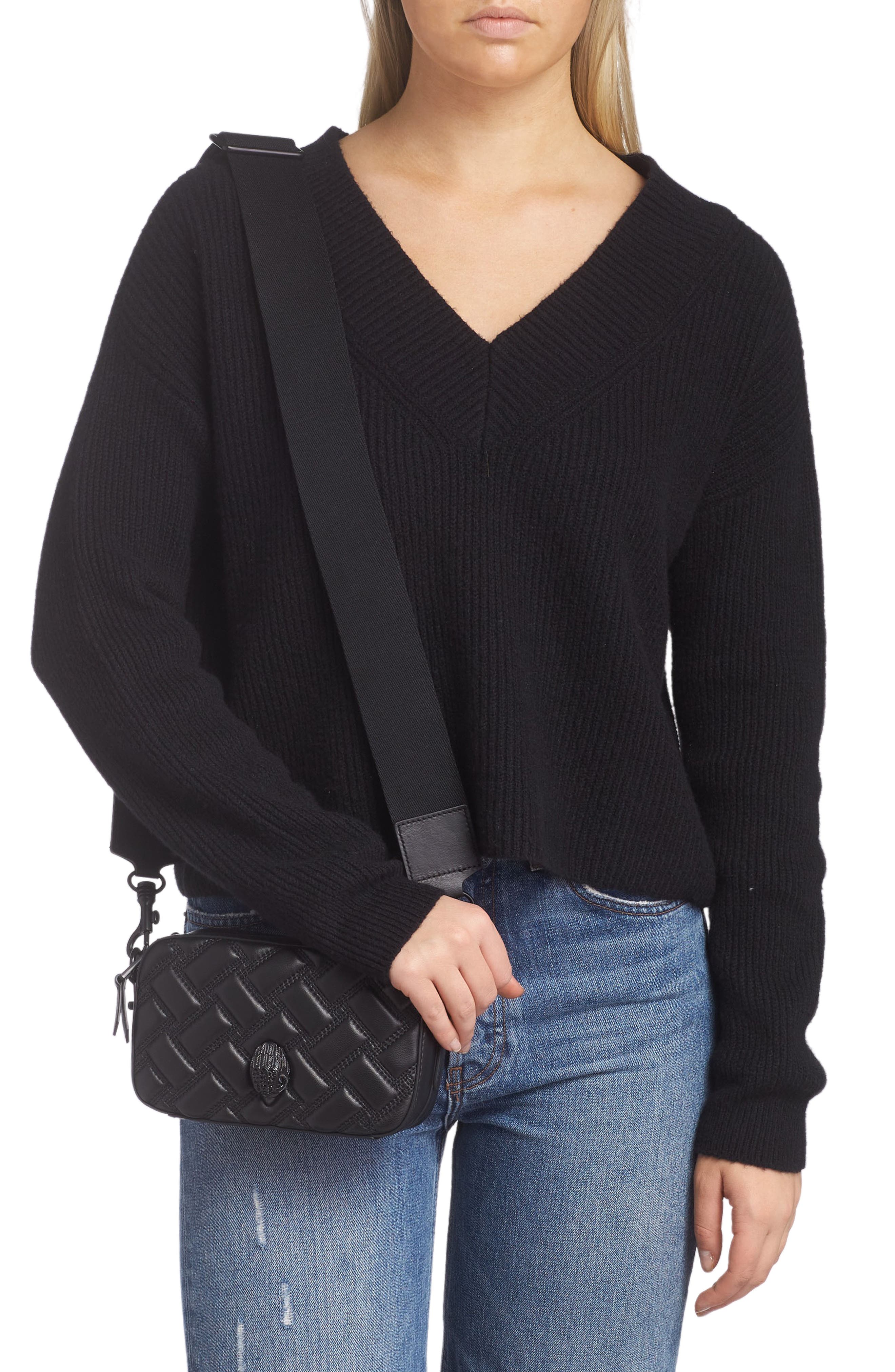 Kurt Geiger London Kensington Small Leather Camera Bag, Alternate, color, Black