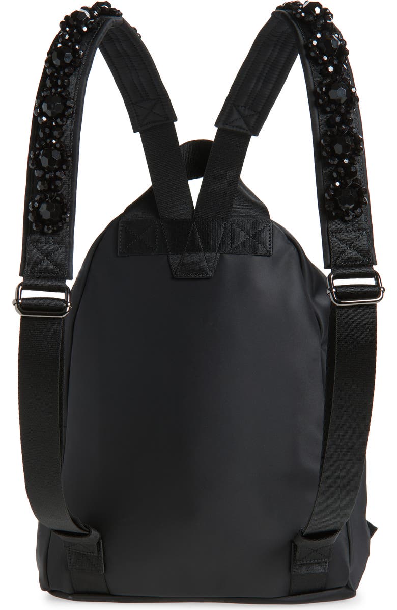 Simone Rocha Bow Front Backpack, Alternate, color, Black/Jet