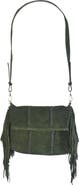 Carlos Falchi Medium Fringe Suede Crossbody Messenger