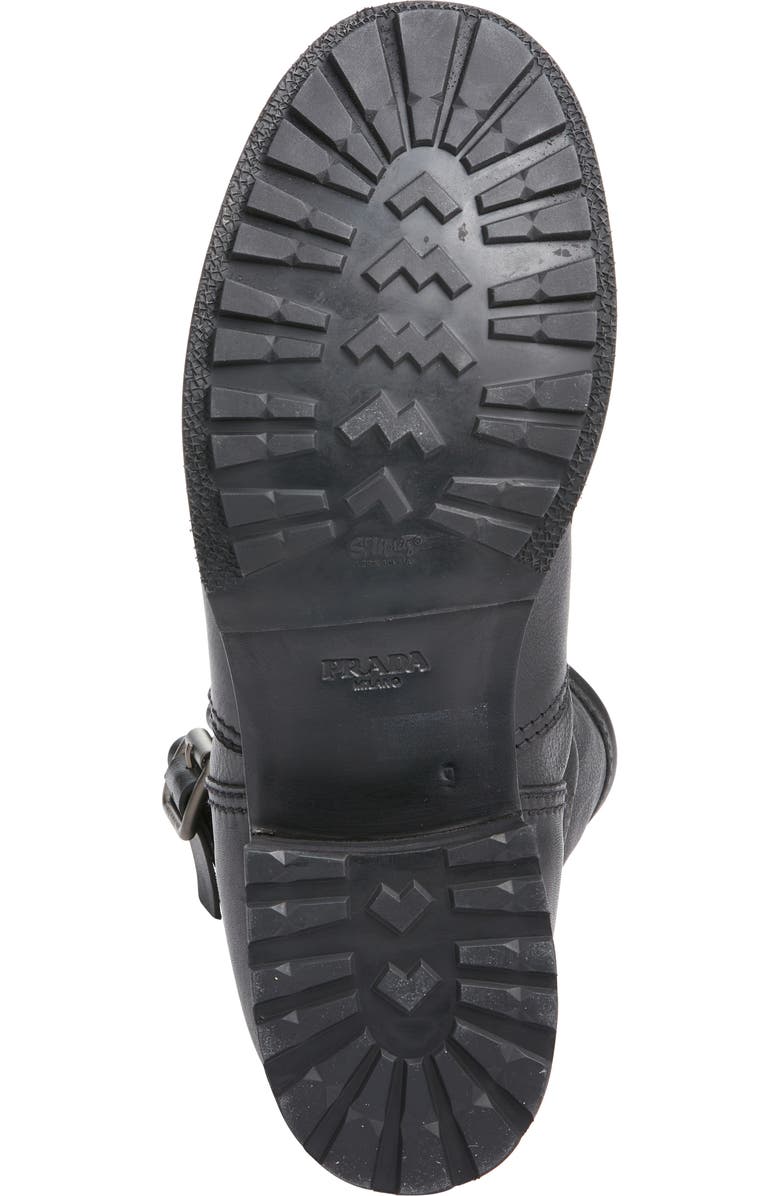Prada Stivali Engineer Boot, Alternate, color, Nero