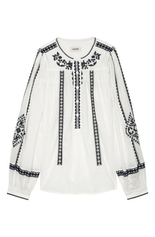 ZADIG & VOLTAIRE ZADIG & VOLTAIRE TIGY KOZAK COTTON POPOVER SHIRT