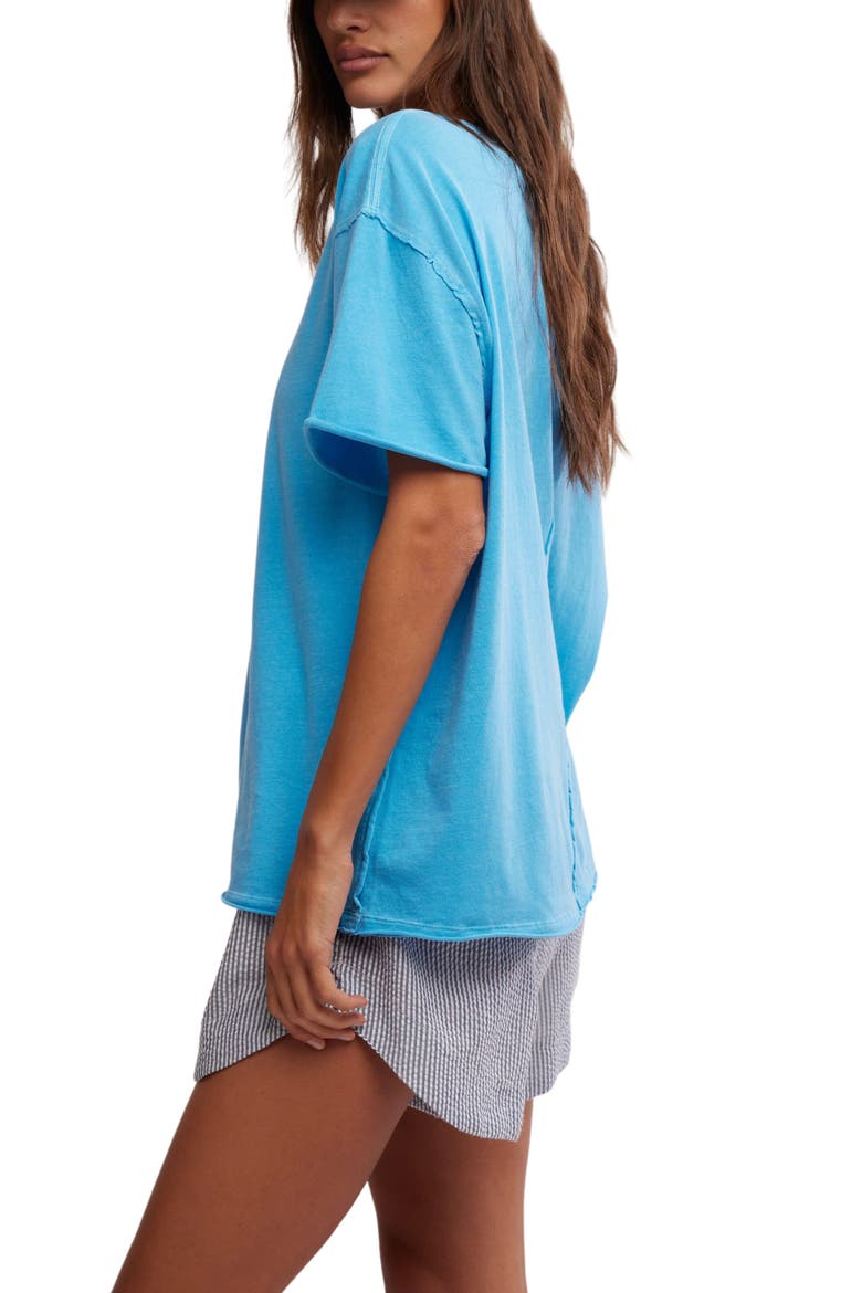 Nina Crewneck Cotton T-Shirt, Alternate, color, MALIBLUE
