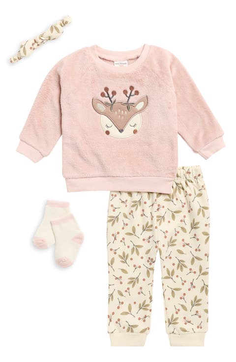 4-Piece Fleece Sweatshirt & Leggings Set