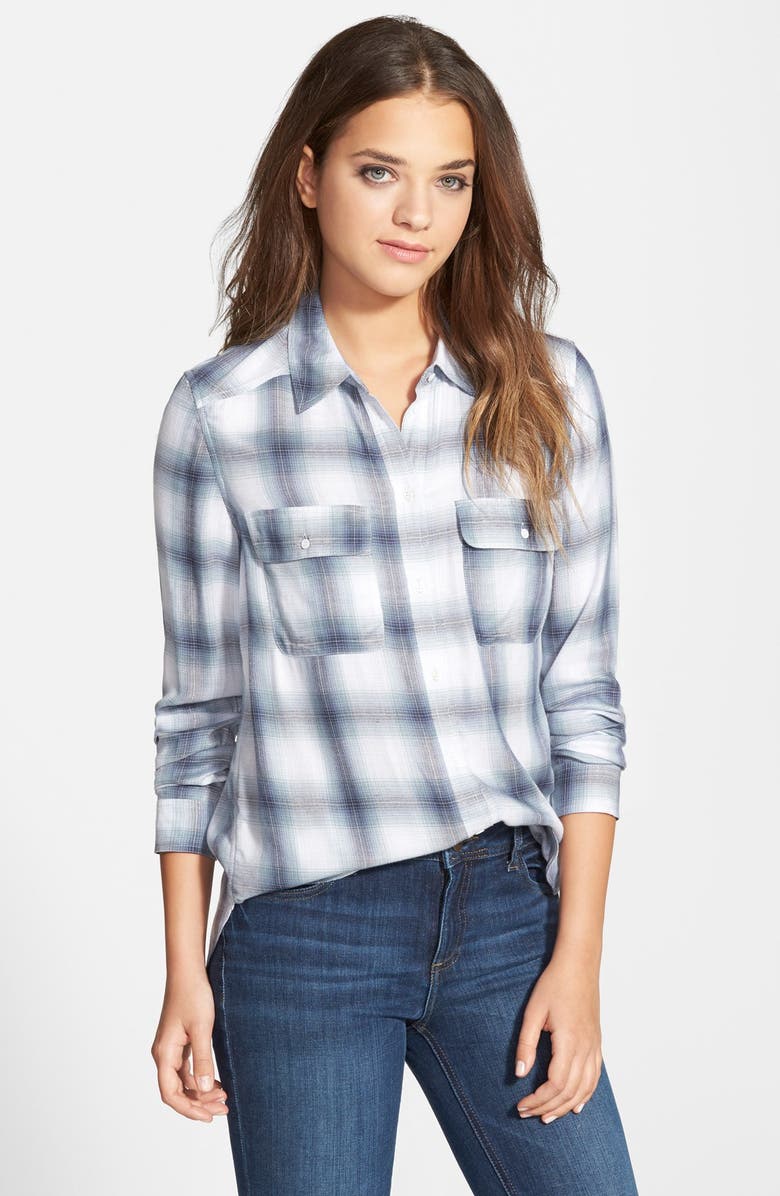 PAIGE Denim 'Trudy' Button Front Plaid Shirt, Main, color,