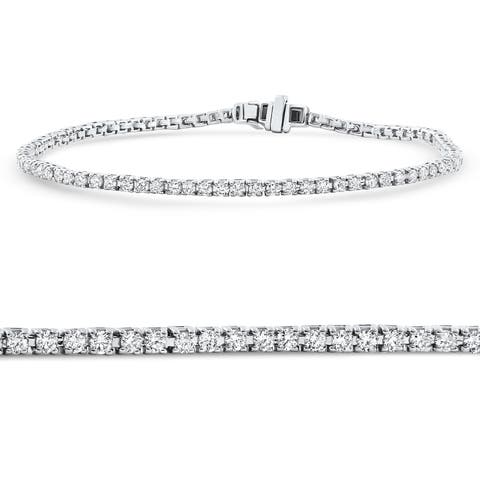 2 - 4Ct Diamond Tennis Bracelet 7" Lab Grown