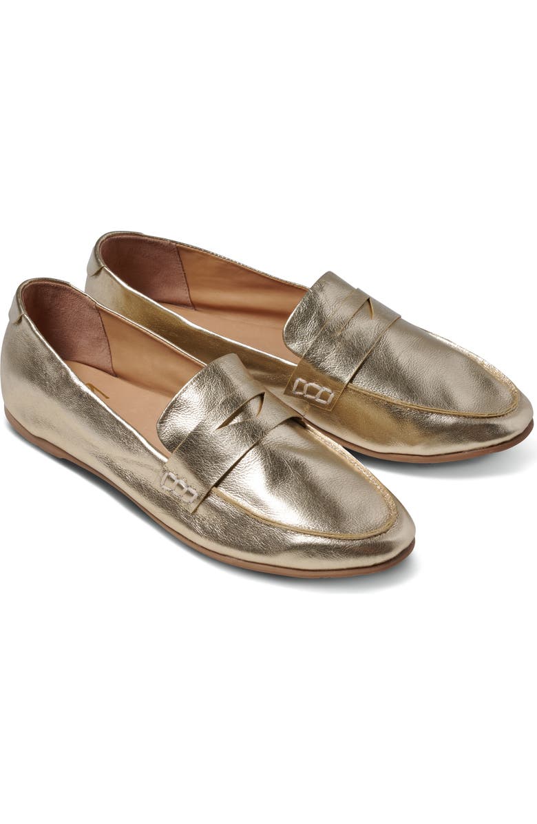 Beek Moorhen Penny Loafer, Main, color, Gold