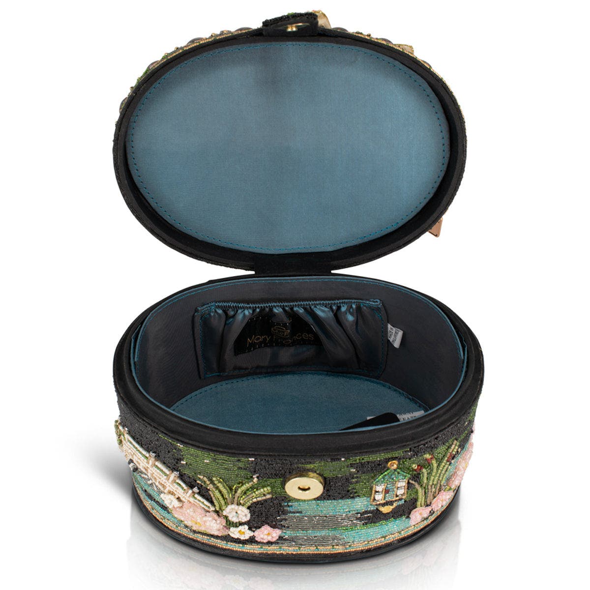 Floating Lotus Top Handle Handbag, Alternate, color, Green