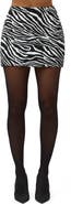 Naked Wardrobe Jacquard Zebra Stripe Miniskirt