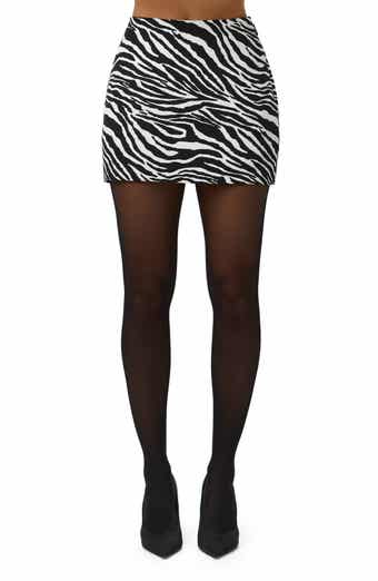 Jacquard Zebra Stripe Miniskirt