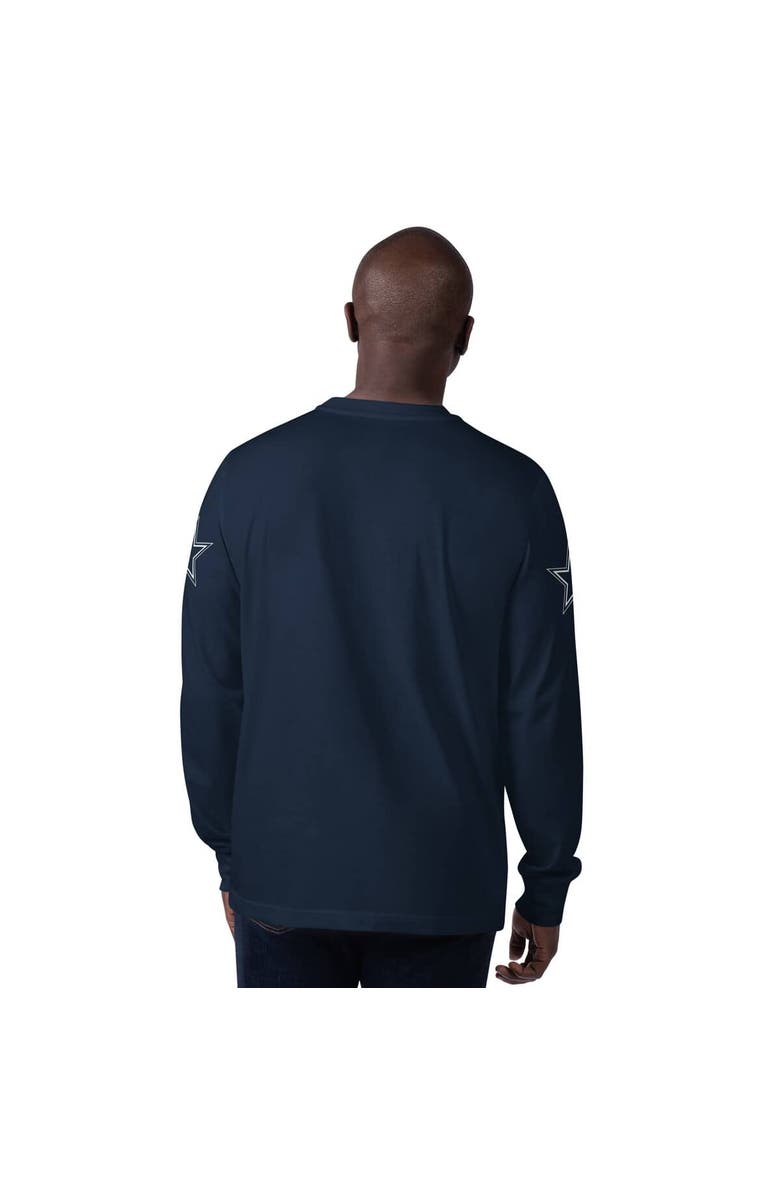 STARTER Men's Starter Navy Dallas Cowboys Clutch Hit Long Sleeve T-Shirt, Alternate, color, Navy