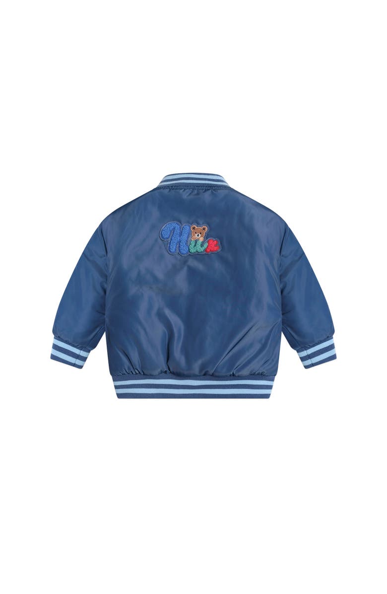 Huxbaby Aviator Varsity Bomber Jacket, Alternate, color, Navy/Lake