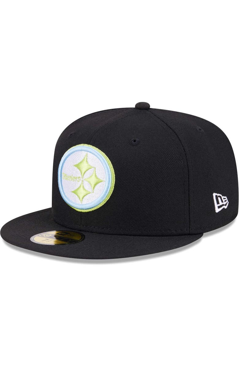 New Era Men's New Era Black Pittsburgh Steelers Multi 59FIFTY Fitted Hat, Alternate, color, 