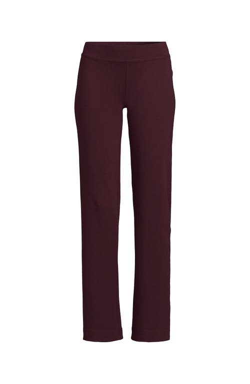 Lands' End Starfish Mid Rise Straight Leg Pants In Burgundy