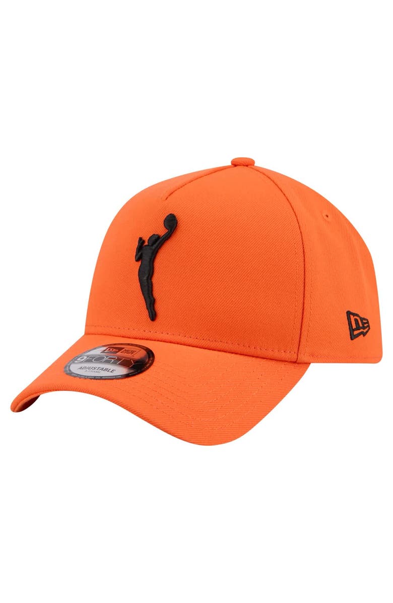 New Era Men's New Era  Orange WNBA Gear Core Logo A-Frame 9FORTY Adjustable Hat, Main, color, 