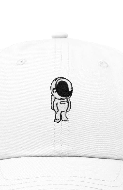 Dalix Astronaut Embroidered Space Hat In White
