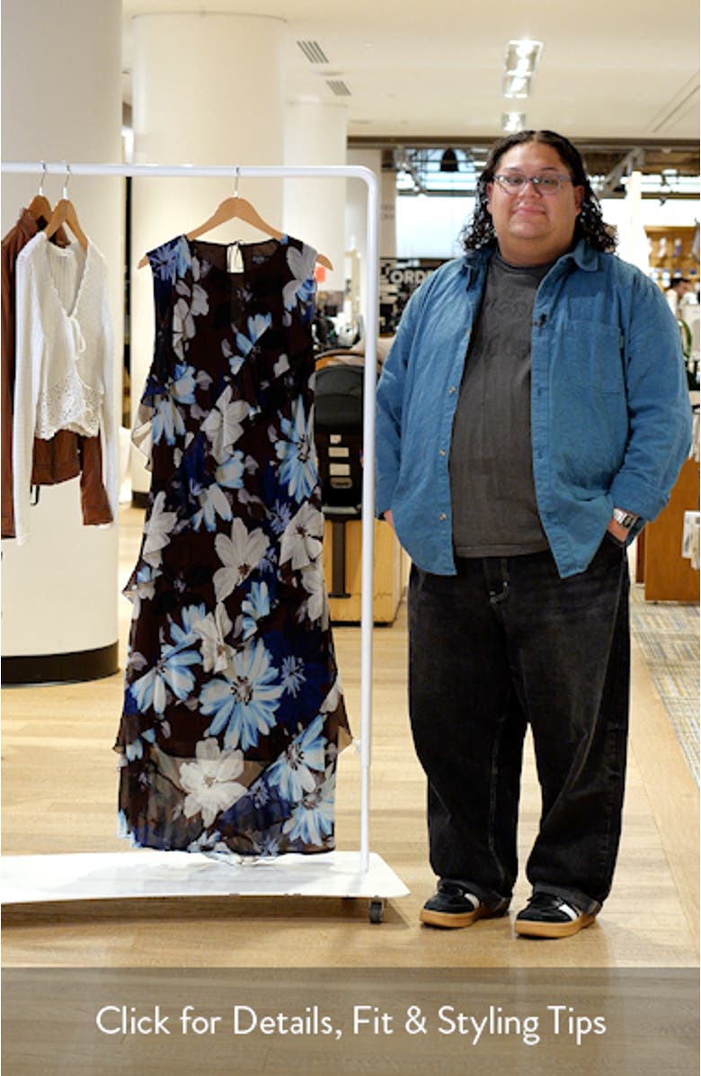 Aveline Floral Print Sleeveless Dress, sales video thumbnail