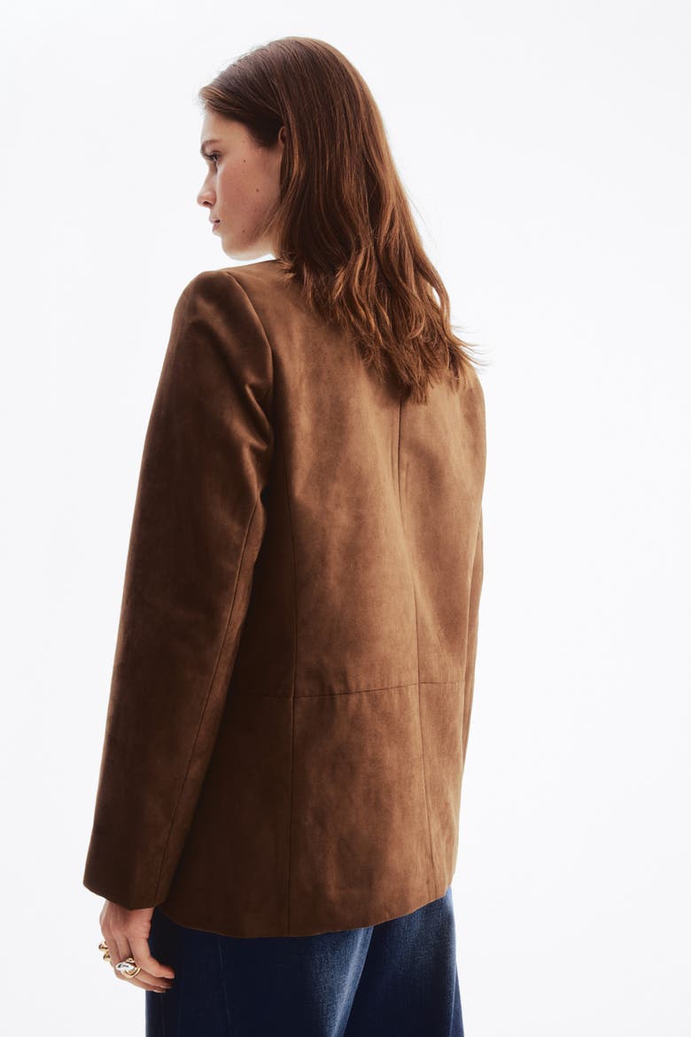 Double-breasted Blazer, Alternate, color, Brown