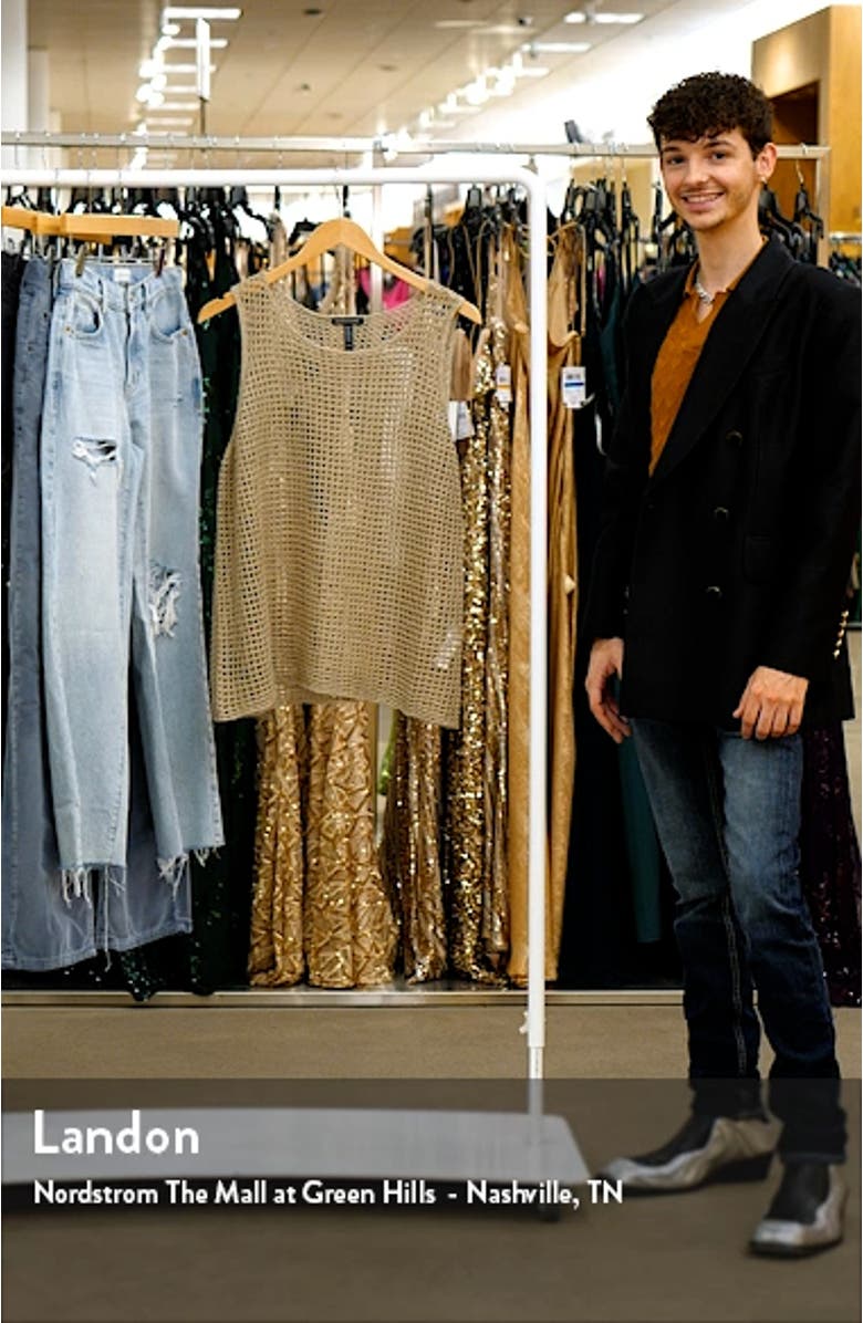 Sheer Organic Linen Sleeveless Sweater, sales video thumbnail