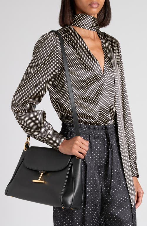 Tom Ford Medium Tara Leather Shoulder Bag In Black