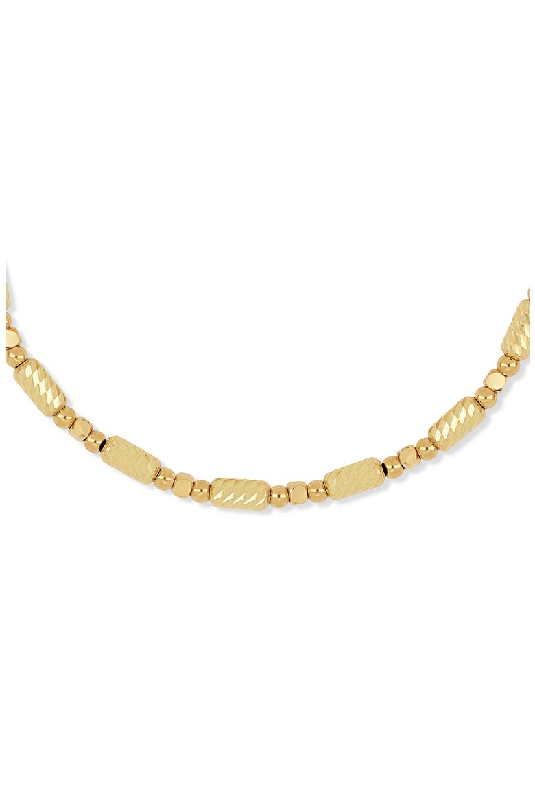 14K Gold Diamond Cut Beaded Chain Bracelet, Alternate, color, 14K GOLD