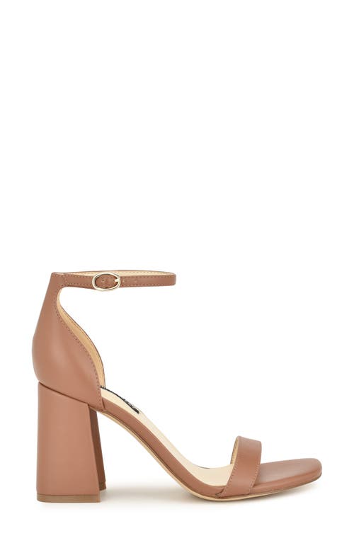 Nine West Ilea Patent Ankle Strap Sandal In Light Brown