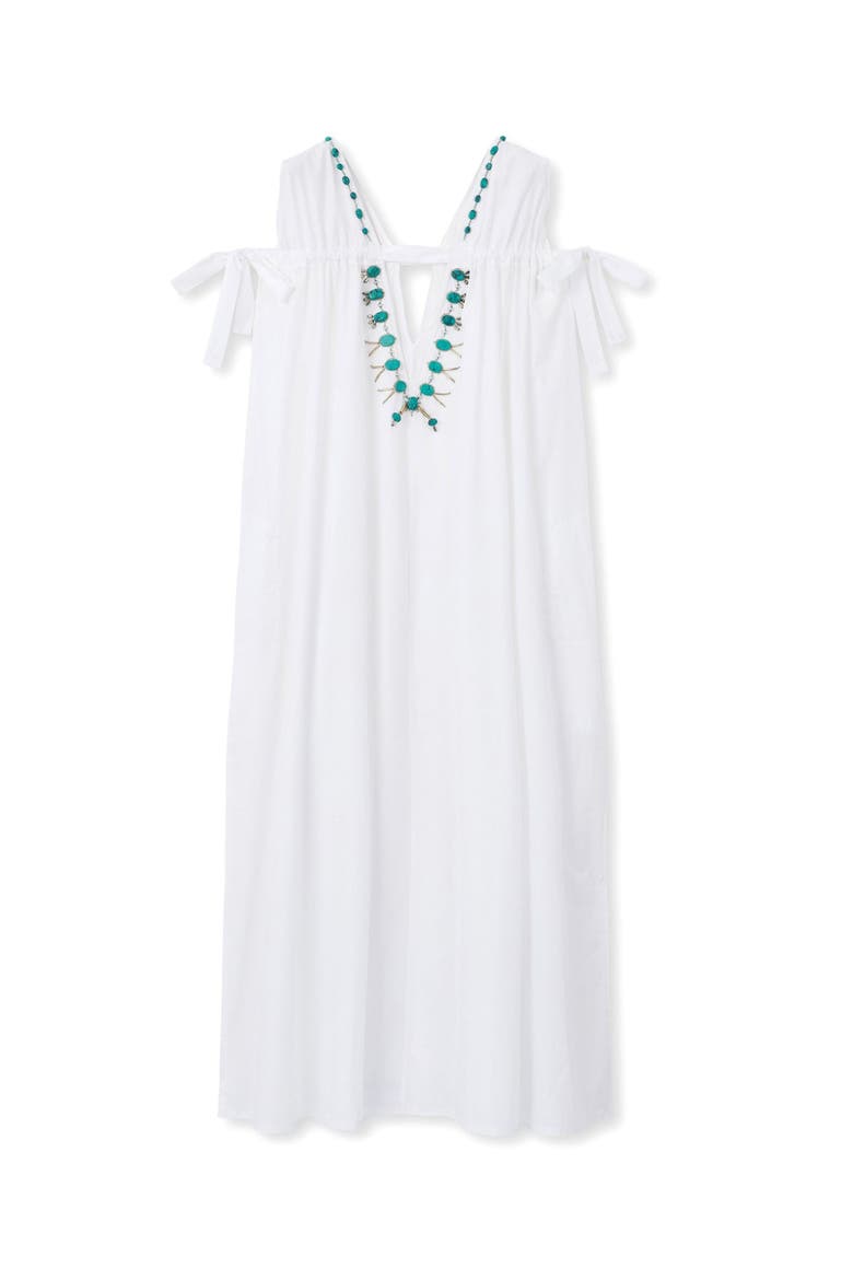 Afef Deep V-Neck Dress, Main, color, Ecru