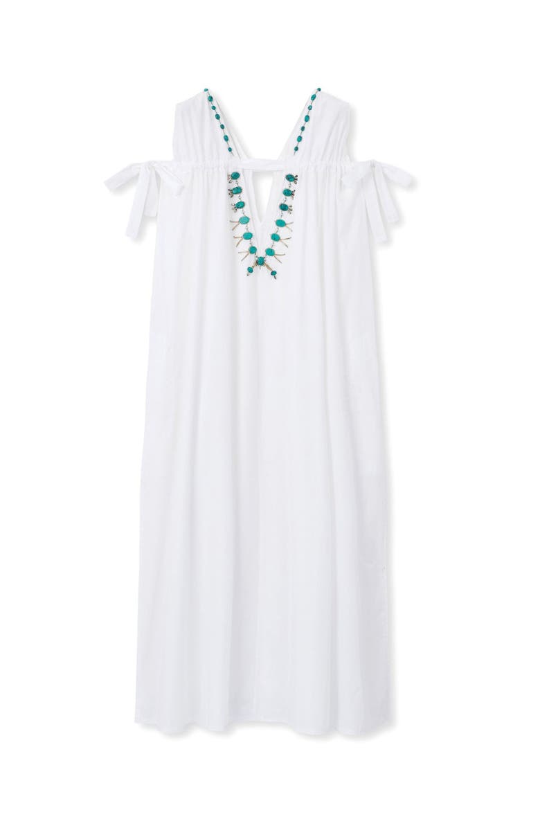 Fortela Afef Deep V-Neck Dress, Main, color, Ecru