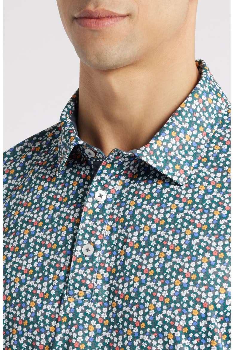 Ridge Floral Golf Polo, Alternate, color, GRAPHITE